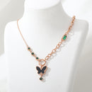 Tarohi Jewels Rose Gold Plated Crystal Stone Chain