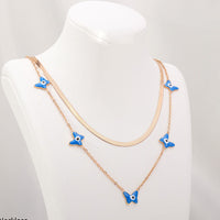 Tarohi Jewels Rose Gold Plated Evil Eye Chain