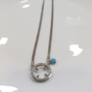 Tarohi Jewels Silver Plated Austrian Stone Evil Eye Chain