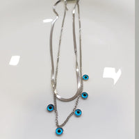 Tarohi Jewels Silver Plated Evil Eye Chain