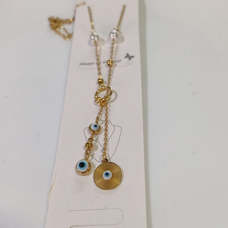 Tarohi Jewels Gold Plated Evil Eye Chain