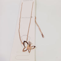 Tarohi Jewels Rose Gold Plated Austrian Stone Chain