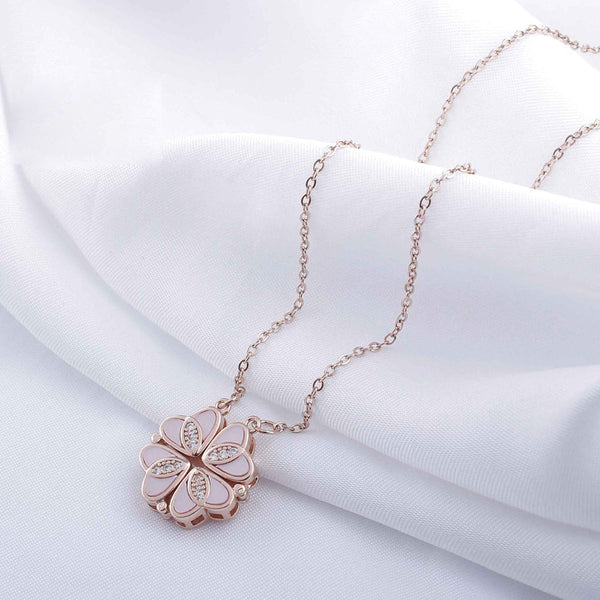 Tarohi Jewels Rose Gold Plated Austrian Stone Chain