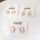 Tarohi Jewels Rose Gold Plated Fancy Studs Earrings