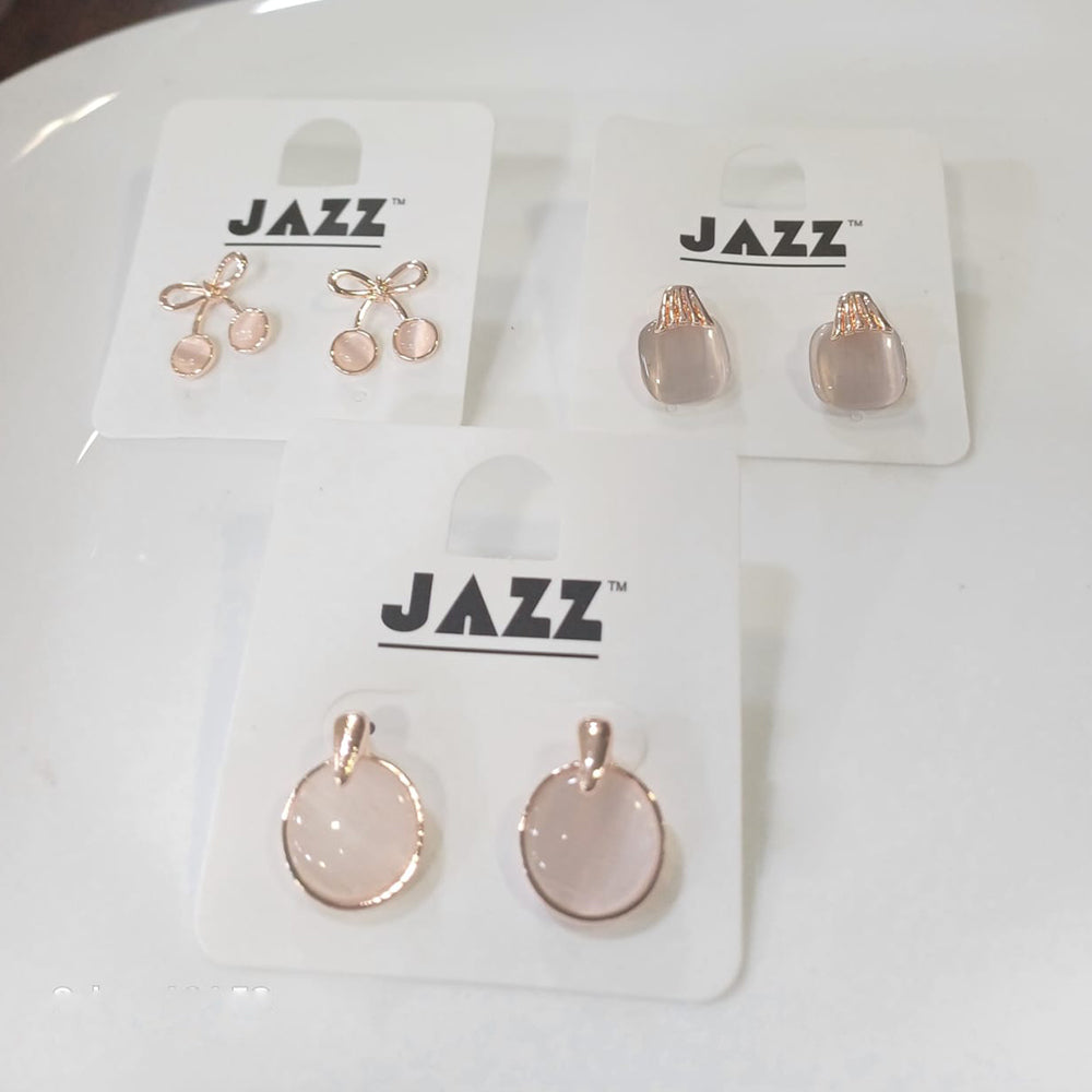 Tarohi Jewels Rose Gold Plated Fancy Studs Earrings