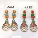 Tarohi Jewels Gold Plated Pota Stone Dangler Earrings