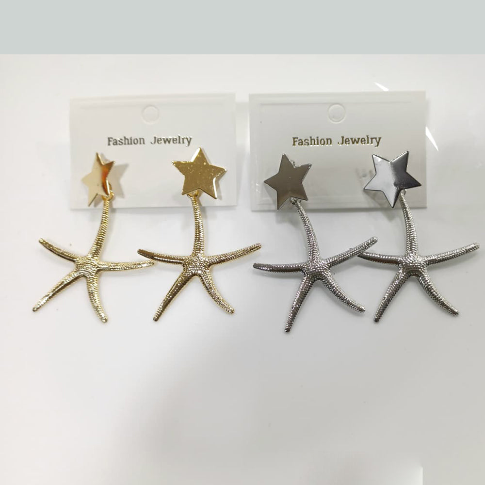 Tarohi Jewels Glam Starfish-Inspired Fashion Dangler Earrings