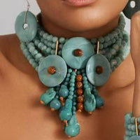Tarohi Jewels Statement Boho Multi-layer Beaded Choker Necklace 
