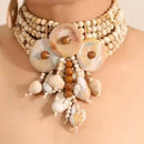 Tarohi Jewels Primitive Luxury Pearl Collar Statement Choker Necklace