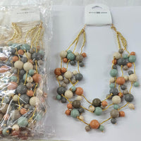 Tarohi Jewels Multi Color Beads Statement Anti Tarnish Designer Necklace