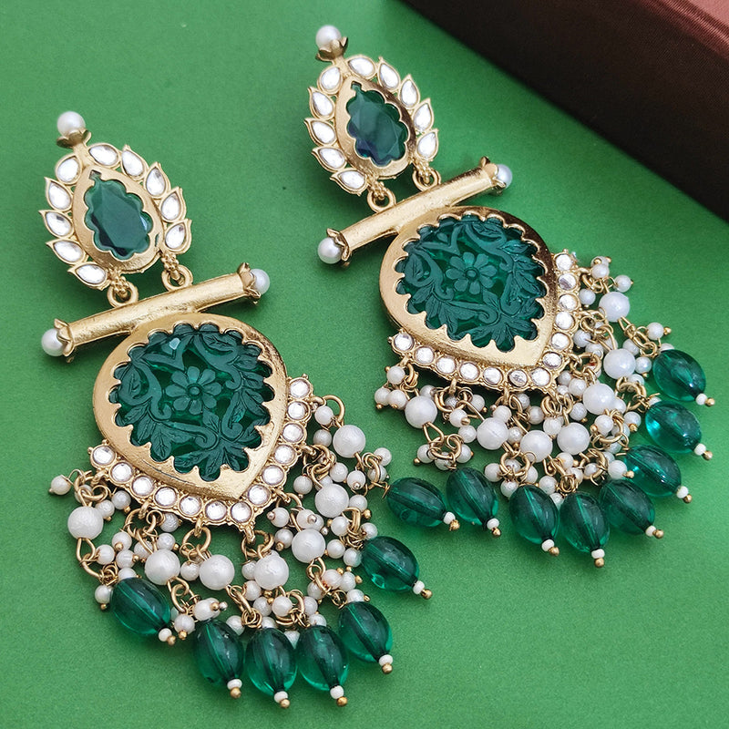 Primeriea Gold Plated Beads Dangler Earrings