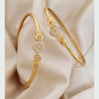 Hashtag Jully Gold Plated Austrian Stone Bangle Set