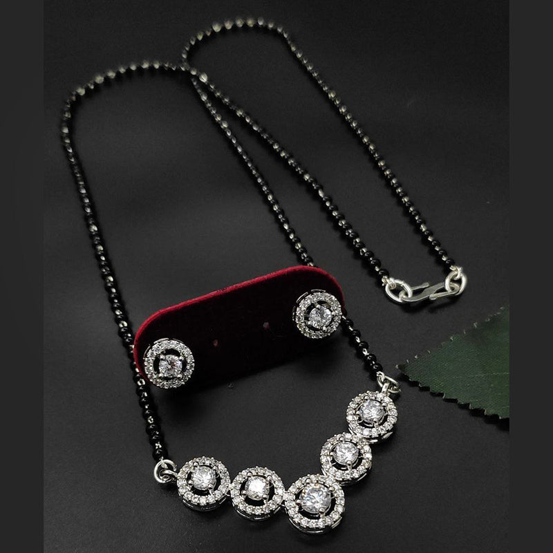 Aamrapali Silver Plated Austrian Stone Mangalsutra