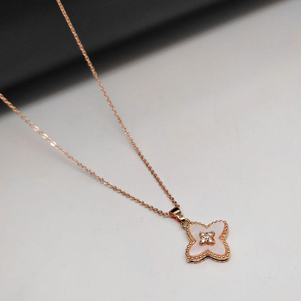 Aamrapali Rose Gold Plated Star Shape Chain Pendant