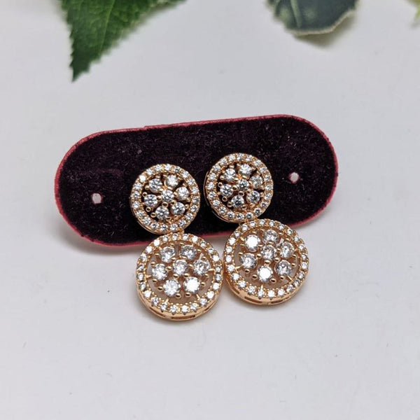 Aamrapali  Gold  Plated  American  Diamond  Dangler  Earrings