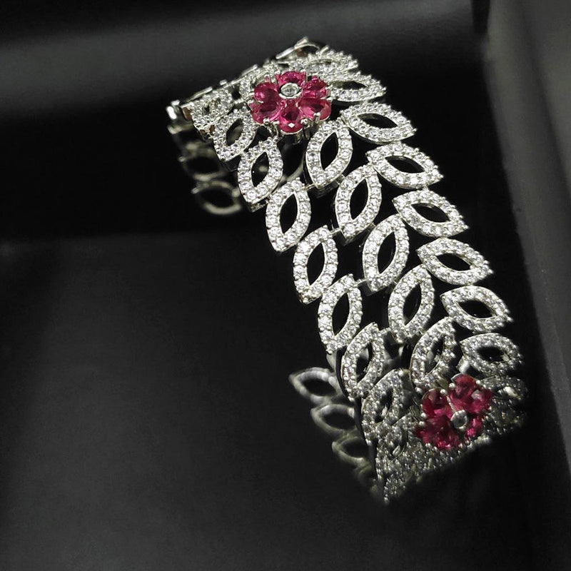 Aamrapali  Silver Plated American Diamond Kada