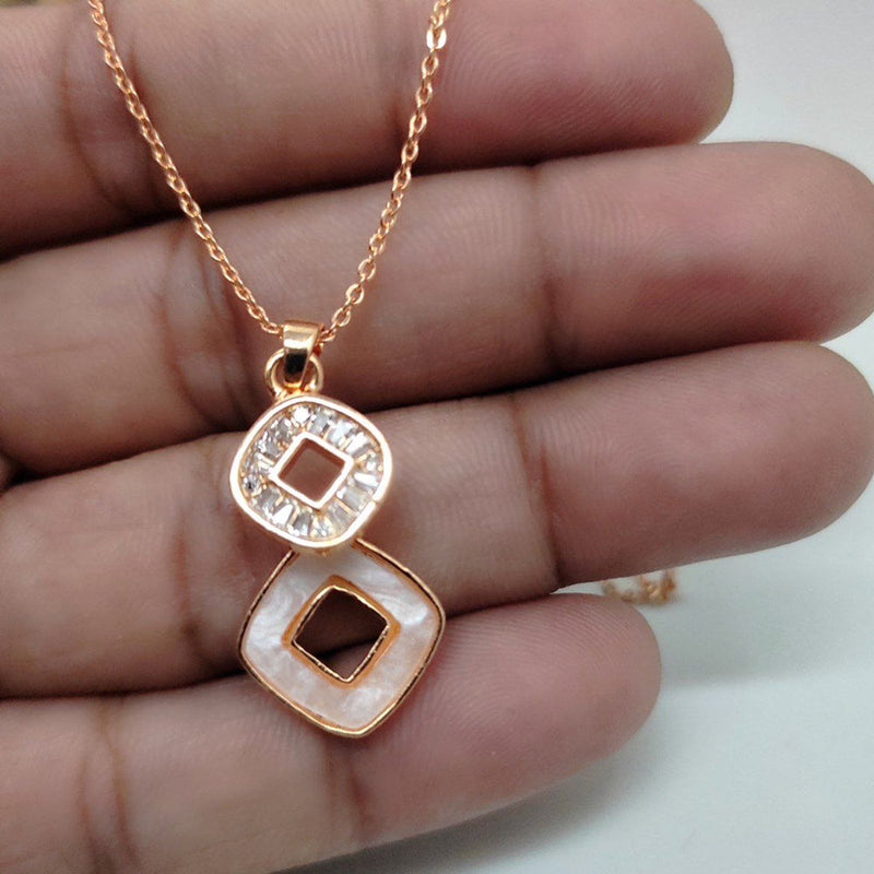 Aamrapali Rose Gold Plated Chain Pendant