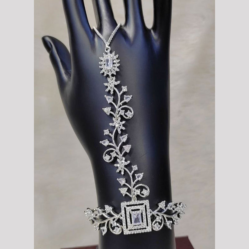 Aamrapali Silver Plated AD Hand Harness