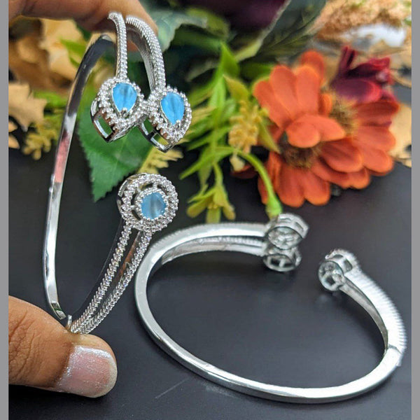 Aamrapali Silver Plated AD Openable Bangle (1Piece Only)