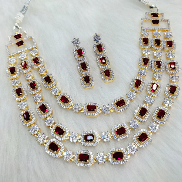 Aamrapali  Gold  Plated  AD Necklace Set