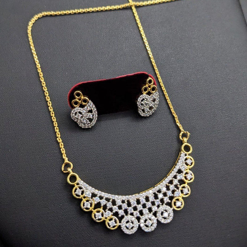 Aamrapali Gold  Plated American Diamond Chain Pendant