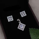 Aamrapali Silver Plated Austrian Stone Pendant Set