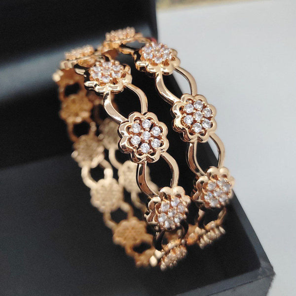 Aamrapali Rose Gold Plated American Diamond Bangle