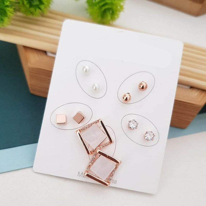 Aamrapali Korean Style Stud Earrings Combo