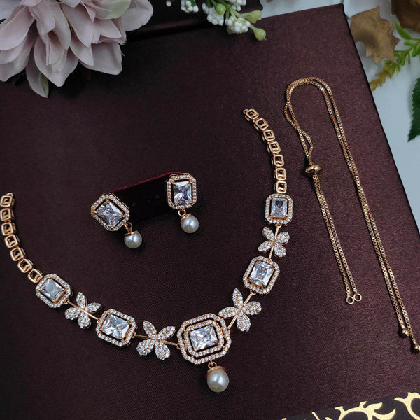 Aamrapali  American Diamond Necklace Set