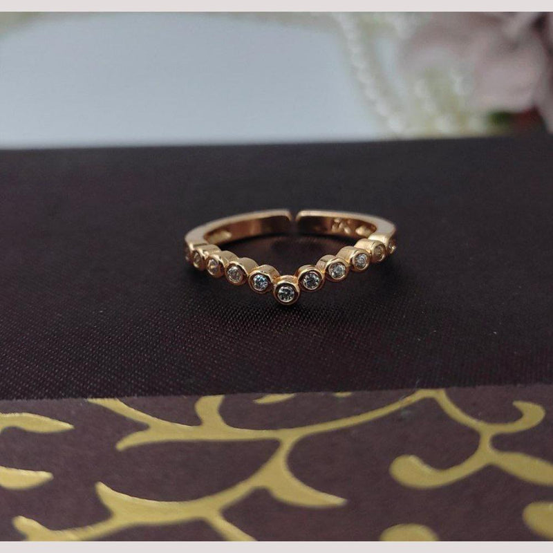 Aamrapali Gold Plated Austrian Diamond Ring