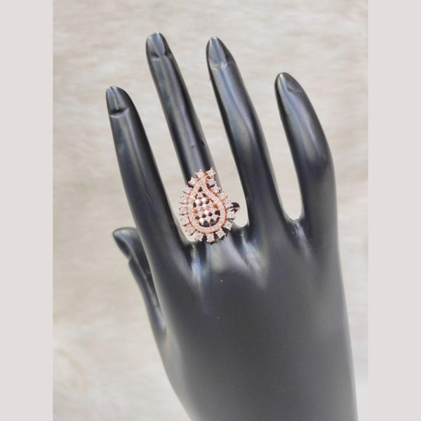 Aamrapali Rose Gold Plated Austrian Stone Ring