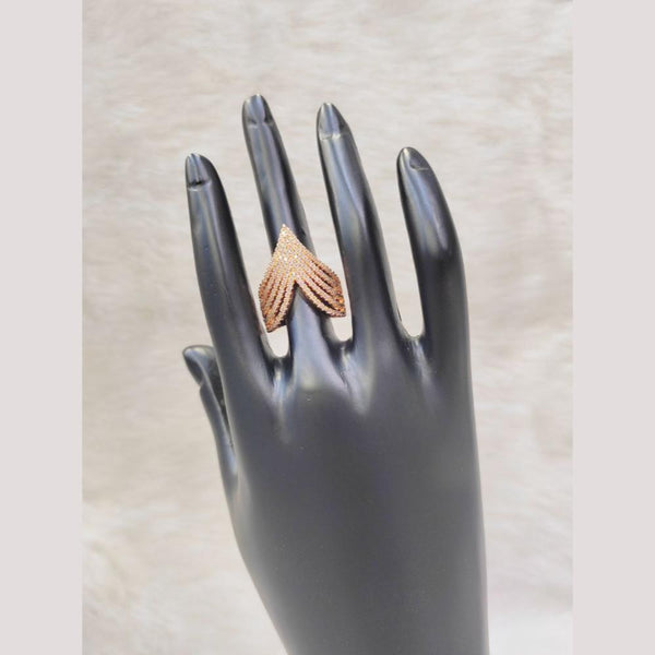 Aamrapali Rose Gold Plated Austrian Stone Ring