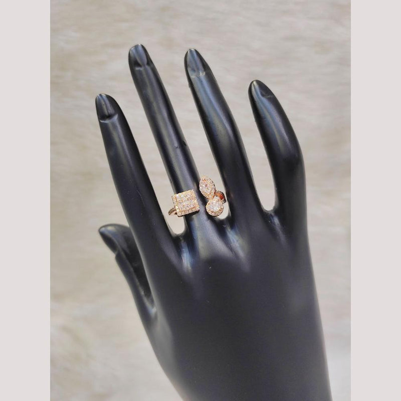 Aamrapali Rose Gold Plated Austrian Stone Ring