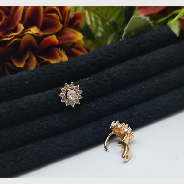 Aamrapali Rose Gold Plated Austrian Stone Stud Earrings