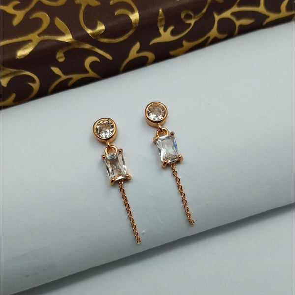 Aamrapali Rose Gold Plated Austrian Stone Stud Earrings