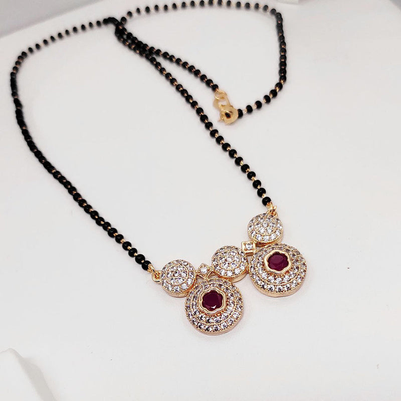 Aamrapali  Rose Gold Plated Austrian Stone Manglasutra