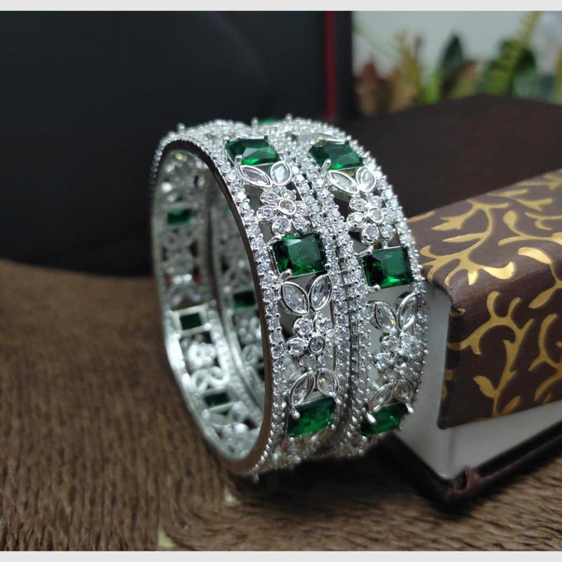 Aamrapali Silver Plated AD Stone Bangle