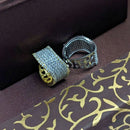 Aamrapali Gold And Silver Plated Austrian Stone Ring