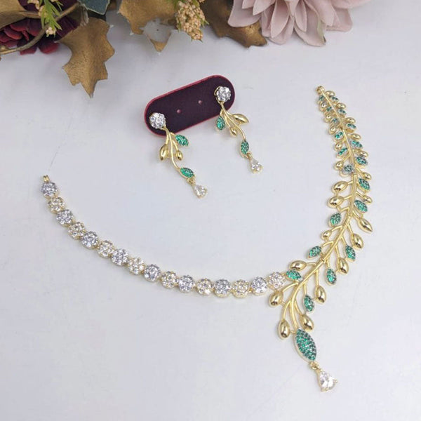 Aamrapali Gold Plated Austrian Stone Necklace Set