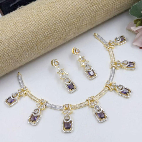 Aamrapali Gold Plated Austrian Stone Necklace Set