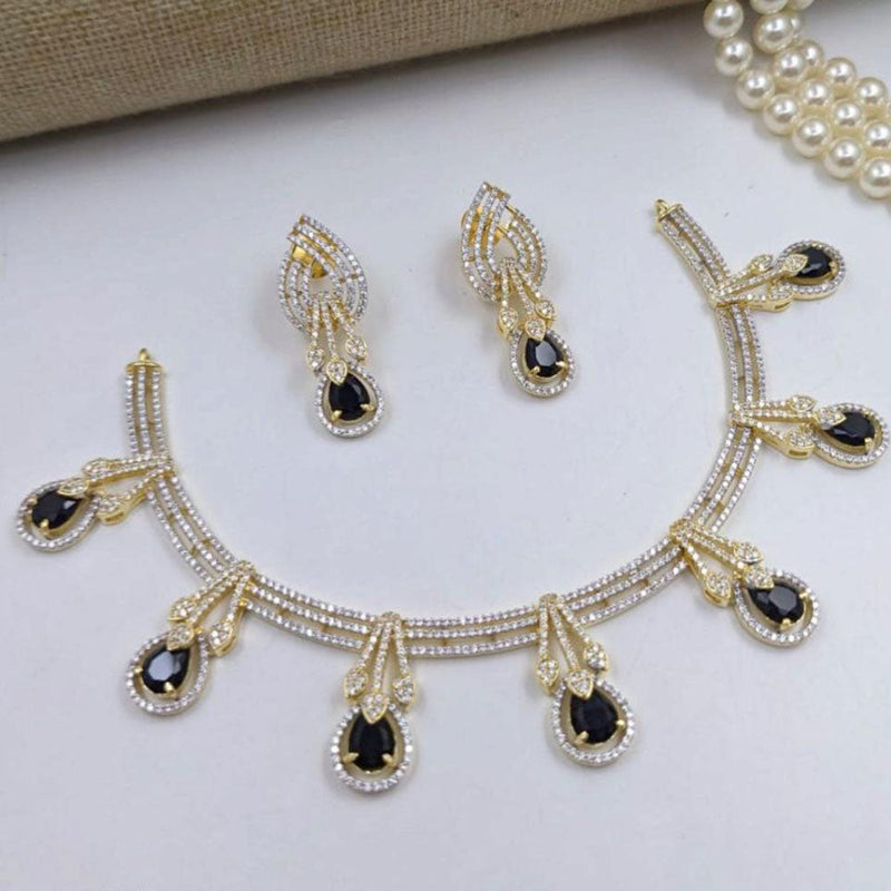 Aamrapali Gold Plated Austrian Stone Necklace Set