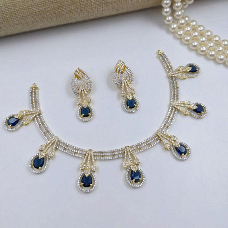 Aamrapali Gold Plated Austrian Stone Necklace Set