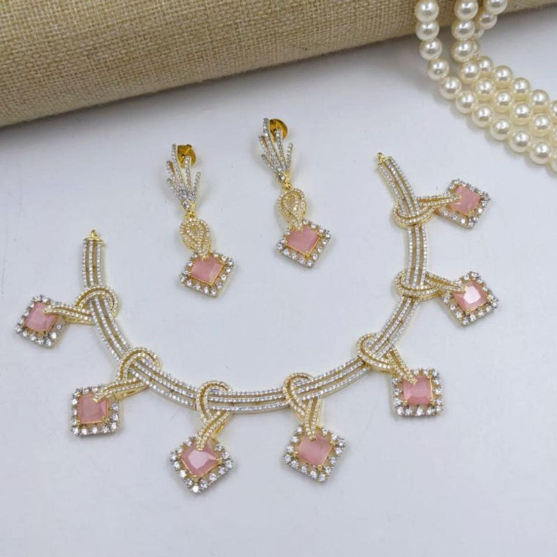 Aamrapali Gold Plated Austrian Stone Necklace Set