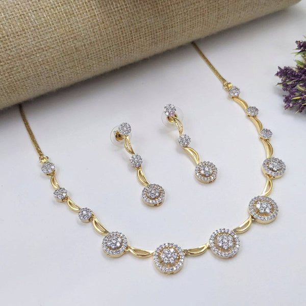 Aamrapali Gold Plated Austrian Stone Necklace Set