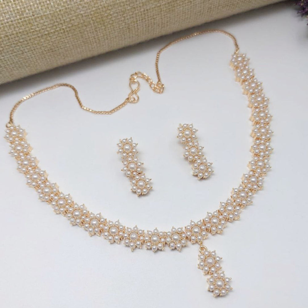 Aamrapali Gold Plated Pearls Necklace Set