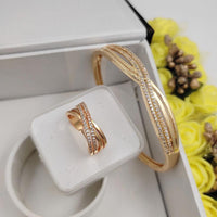 Aamrapali Glamorous Gold Plated  Featuring Radiant Austrian Stones Combo Set