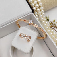 Aamrapali Gold Plated American Diamond Combo Set