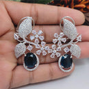Aamrapali Silver Plated American Daimonds Dangler Earrings