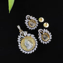 Aamrapali Gold Plated American Daimonds Pendant Set