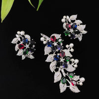 Aamrapali Silver Plated American Daimonds Pendant Set